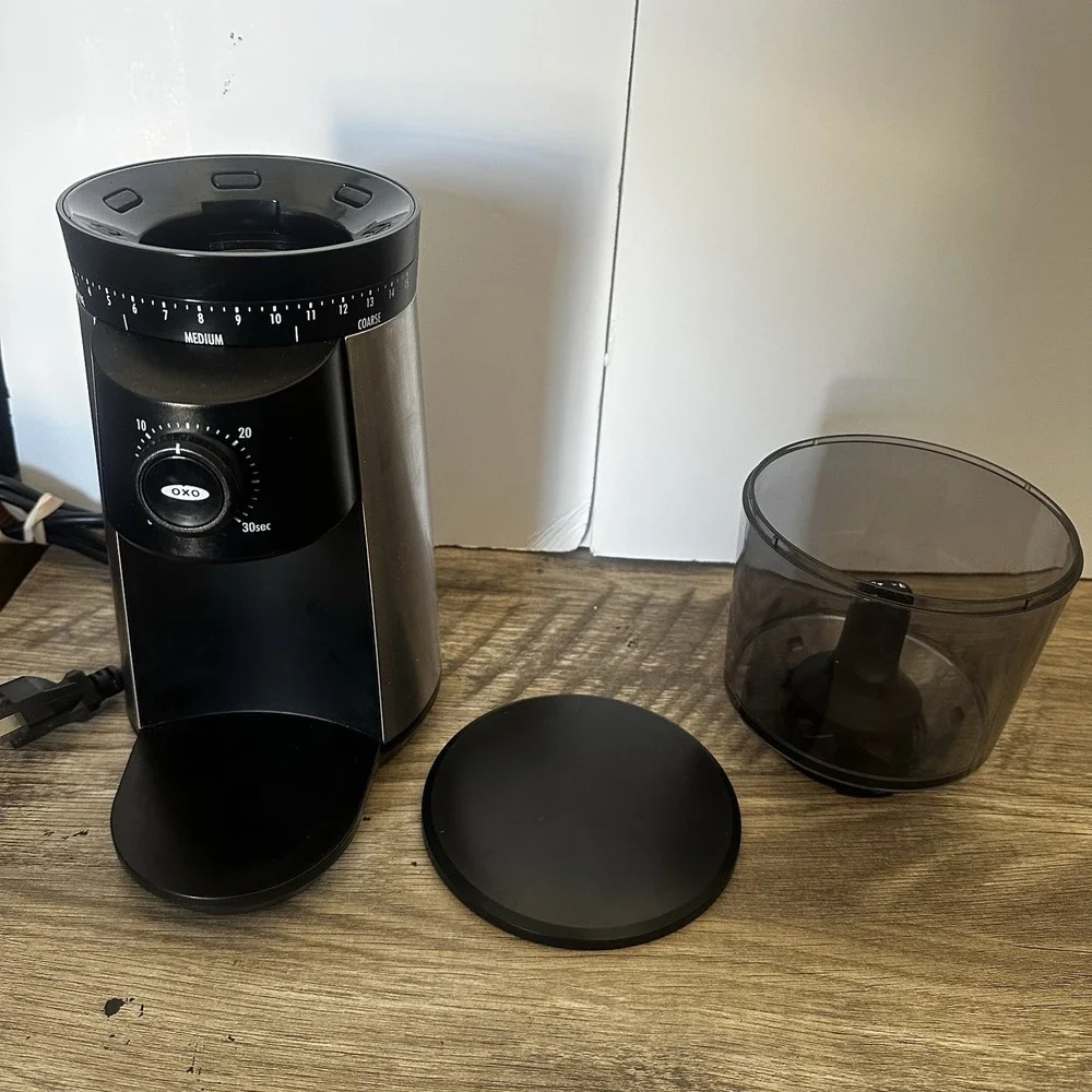 OXO BREW Conical Burr Coffee Grinder 16 Oz One Touch - Stainless Steel 8717000